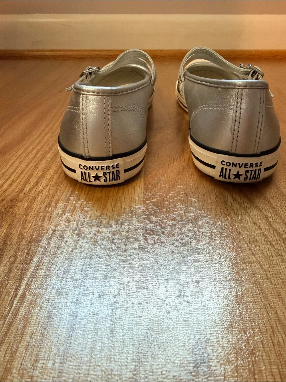Converse Chuck Taylor All Star Metallic Silver Dainty Mary Janes - Picture 4 of 10